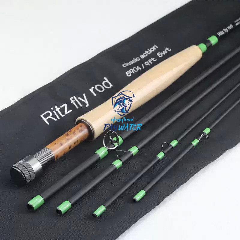 PayWater 9′ 5wt Classic Action IM6 Fly Rod Green/Black Matte w/ EXTRA TIP