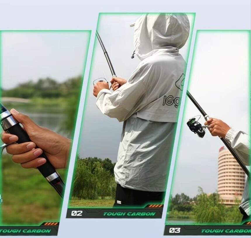 Telescopic Fishing Rod 9′ 10′ Carbon Fiber Rod Saltwater Long Cast Fishing Rod