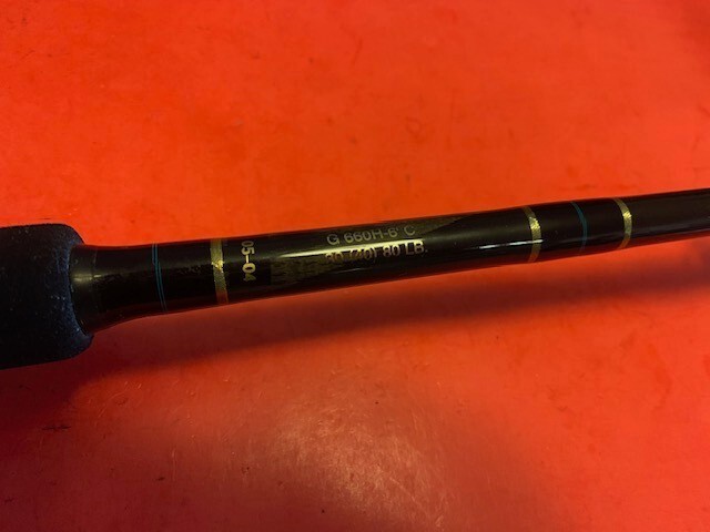 SEEKER BLACK STEEL GRAPHITE G 660H-6′ C 6 FOOT 30 TO 80 POUND RATED FISHING ROD