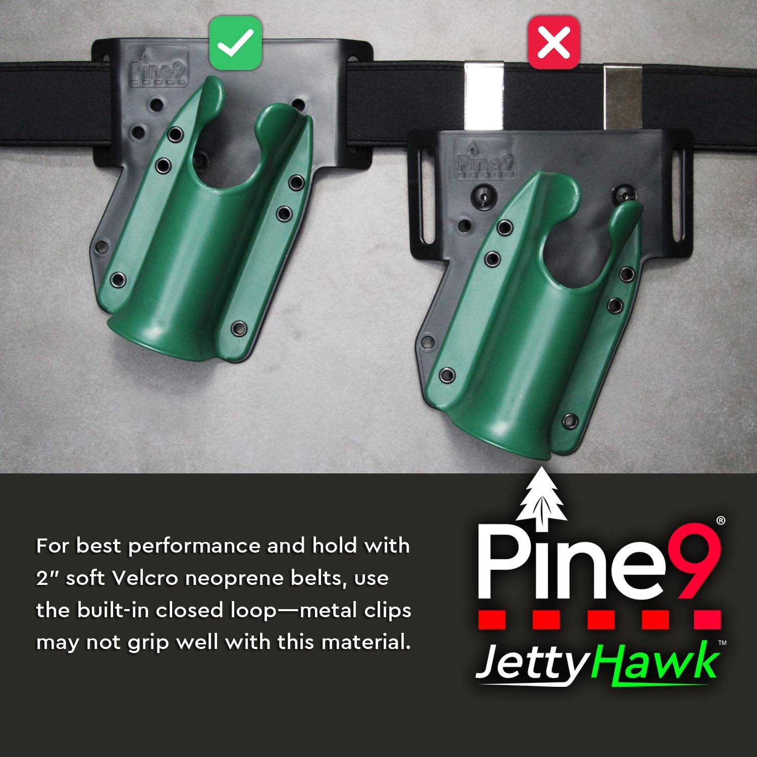 Pine 9 Jettyhawk Fishing Rod Hip Holster Hands-Free Quick-Draw Holder Fits