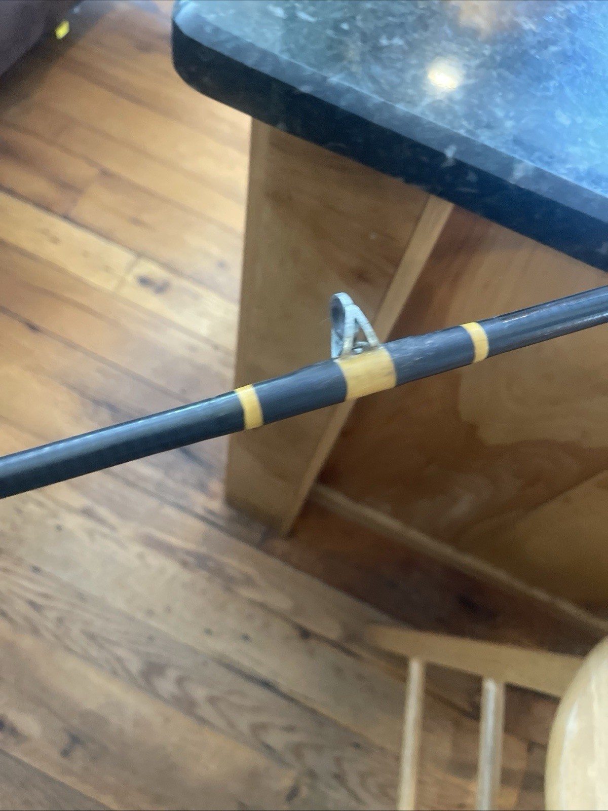 shakespeare ugly stick 7’8” cust Ybsalt H20 Heavy Fuji Reel Seat Vtg 7 Guide 1pc