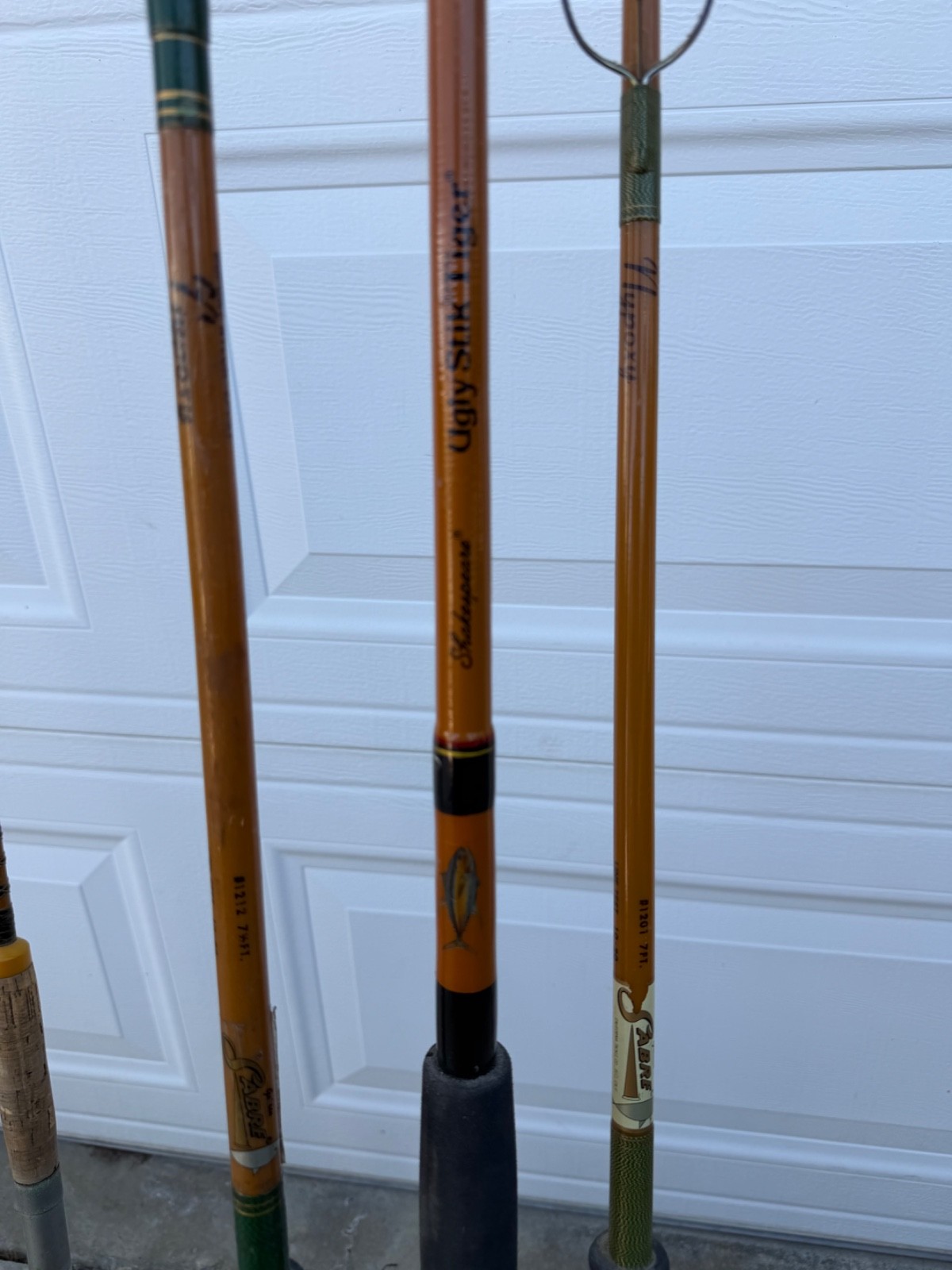 Salt water fishing rods. Various sizes and brands. Lot of 6