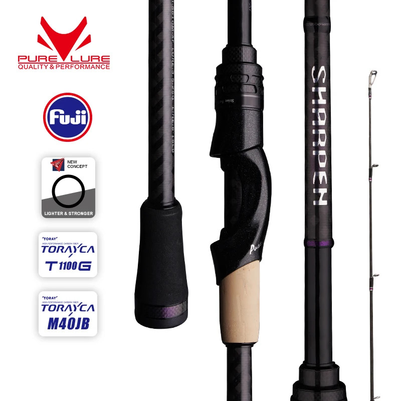 PURELURE SHARPEN Travel Soft Lure Long Spinning and Casting XF/MF Action Rods