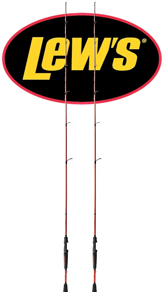 (2 Rods) Lew’s Mach Smash Red/Black Spinning Rod 7’2″ Medium Heavy Fast Graphite