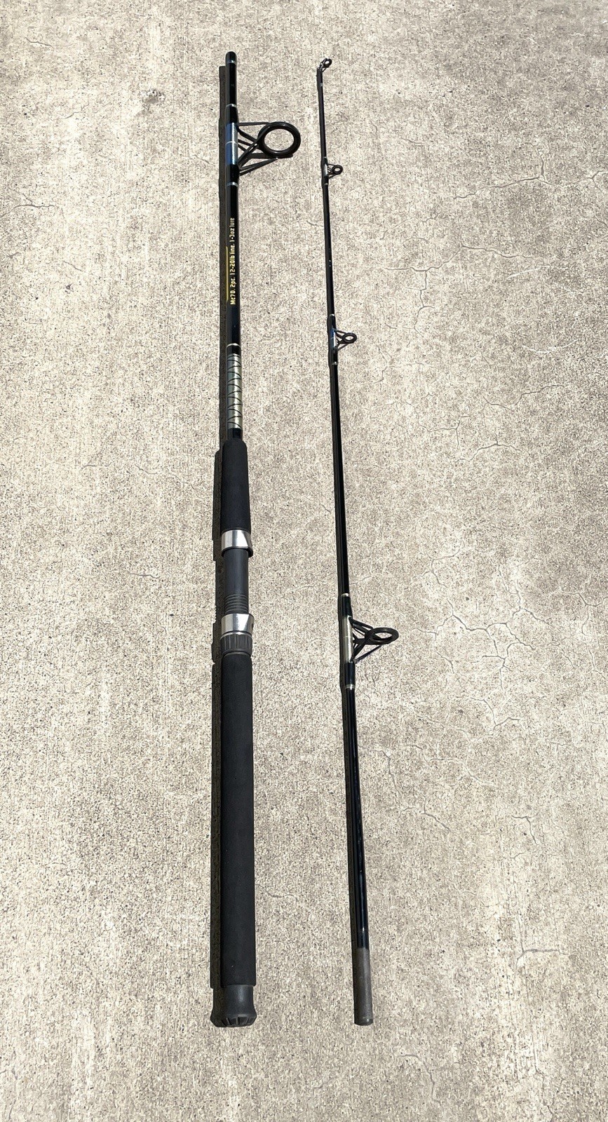 Montague MC70 7’ Two Piece Large Spinning Salmon Fishing Rod 12-20 lb, 1-3oz