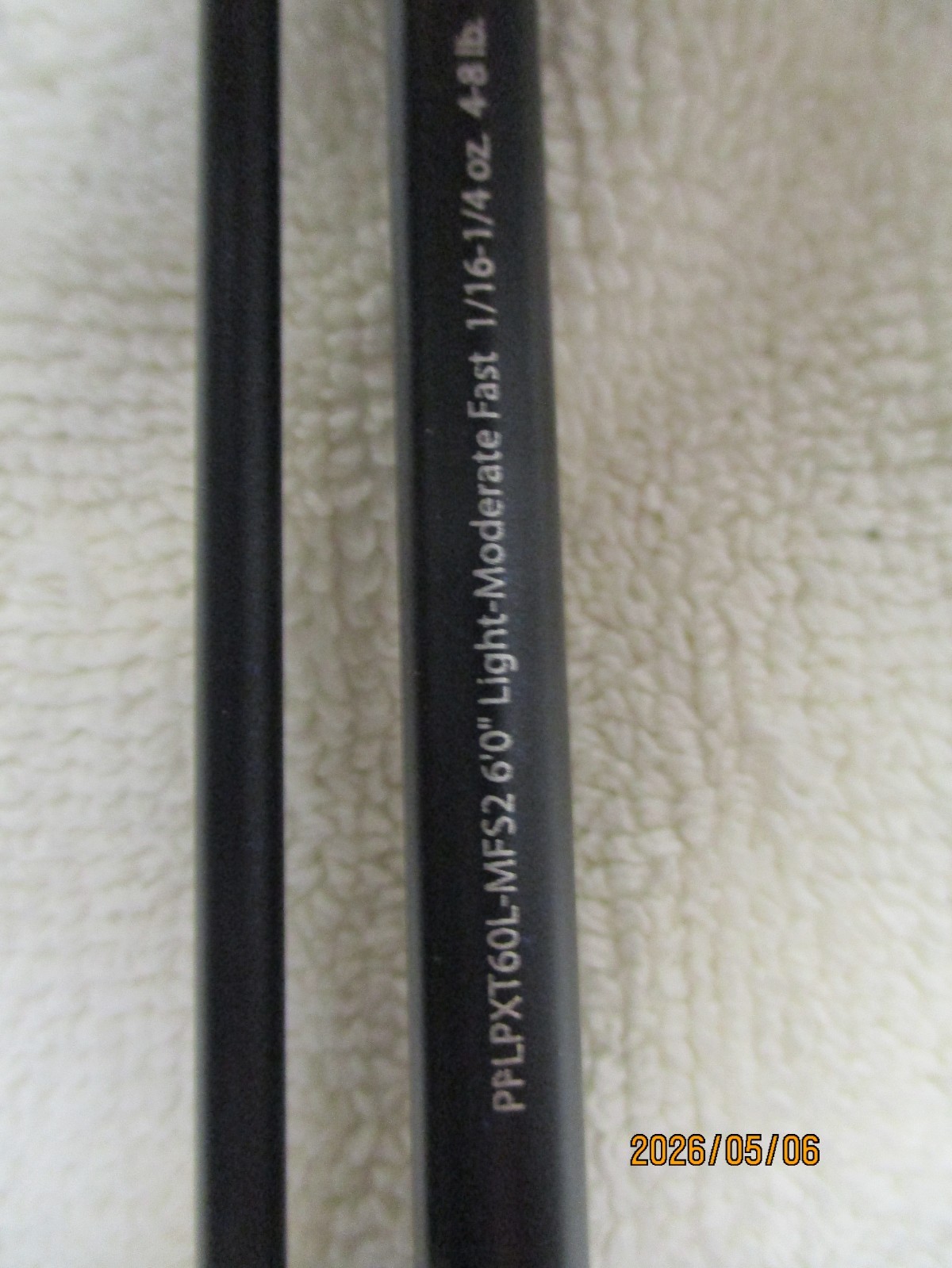 Pflueger President XT 6′ 2 Pcs LITE Moderate Fast Spinning Rod. Salesman Sample