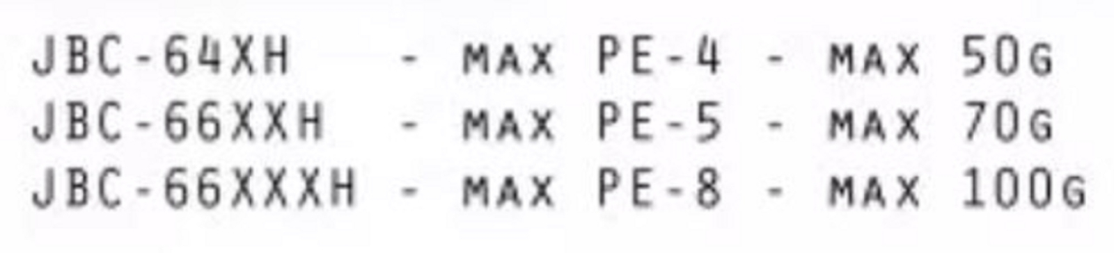 Feed Rod Baitcast Jungle JBC-66 XXH P.E 7 Max (0526)
