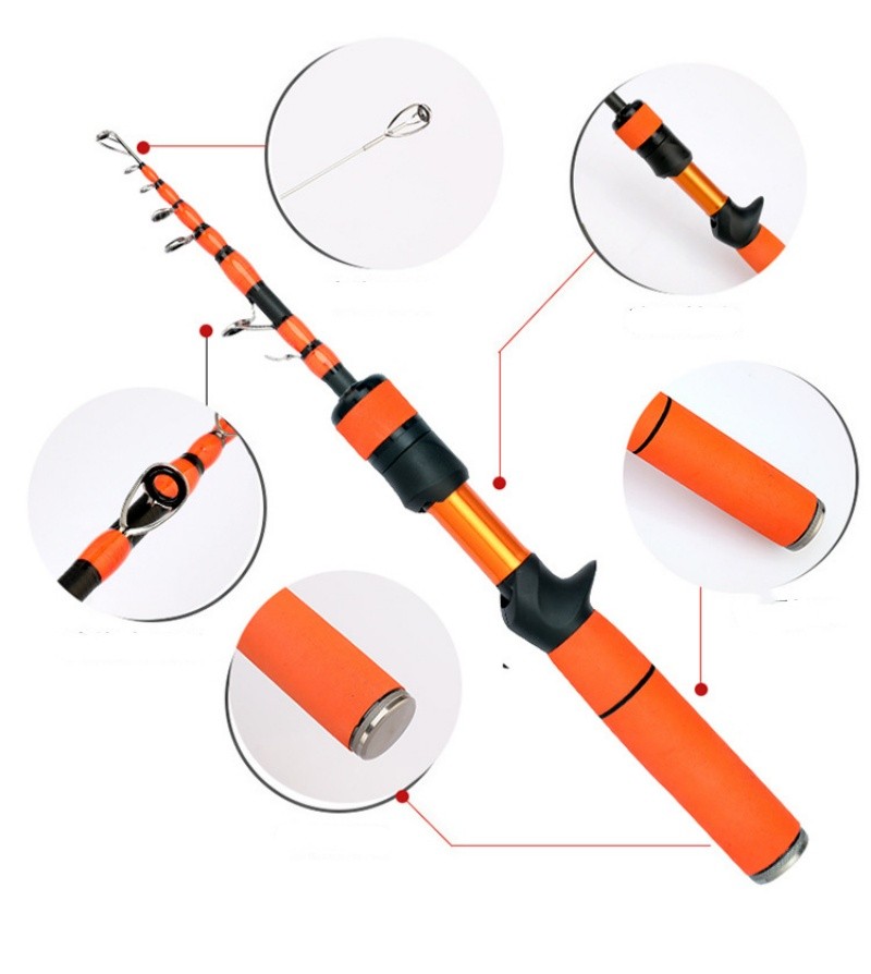 Telescopic Fishing Rods Ultralight Spinning Casting Rod Carbon Fiber Stream Rod