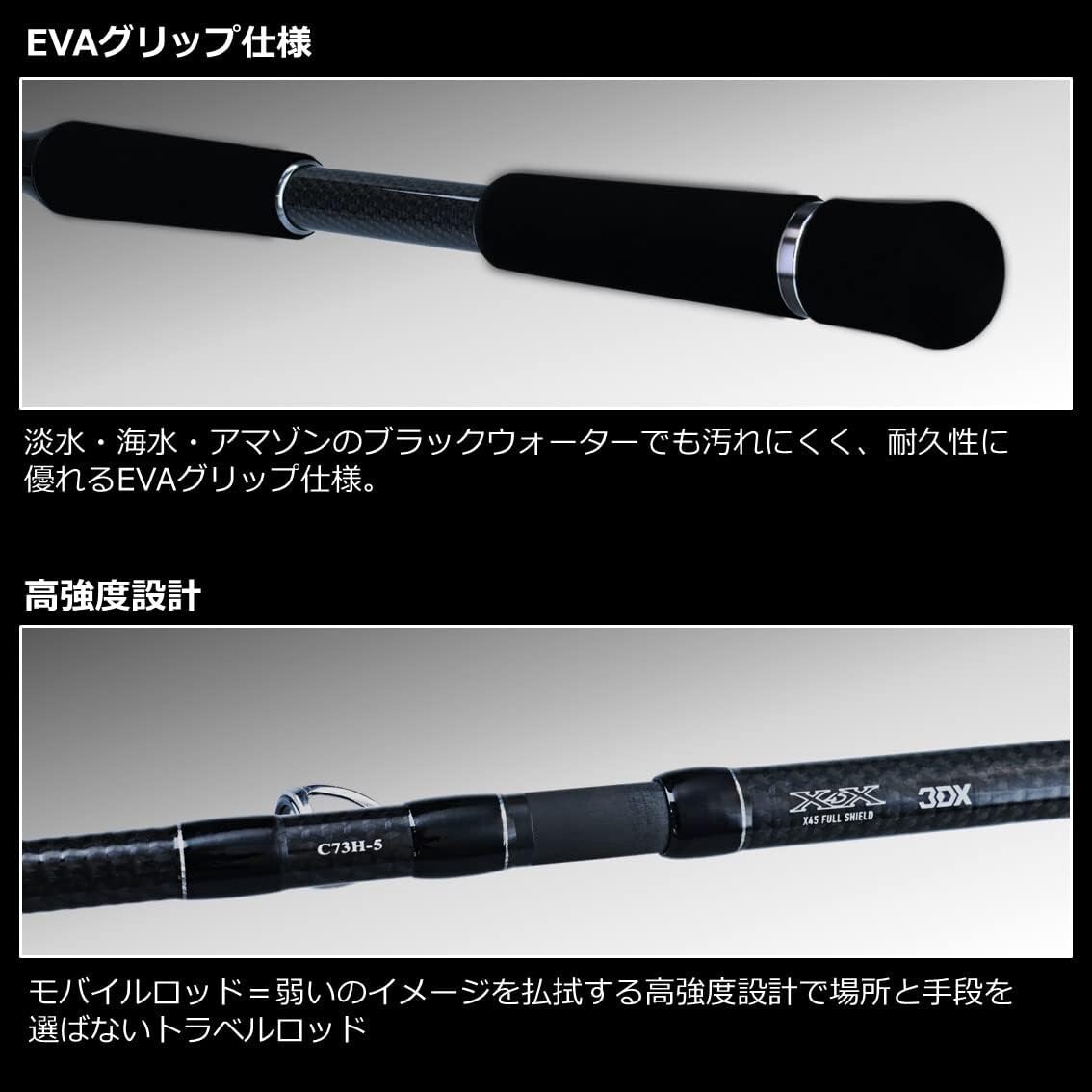 Daiwa 21 BLACK LABEL TRAVEL C73H-5 Bait Rod 5pcs joints 5pcs Rod New