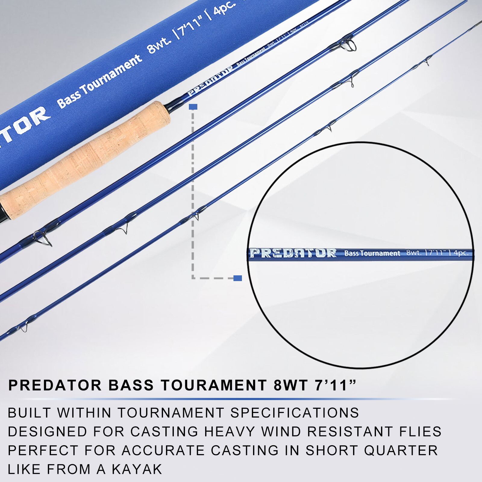 Maxcatch Predator Big Game Saltwater Fly Fishing Rod 8/9/10 11/12wt Fast Action