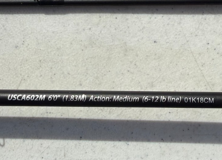 Shakespeare GX2 Ugly Stik 6’0 Medium Spinning Rod USCA602M 2 Piece