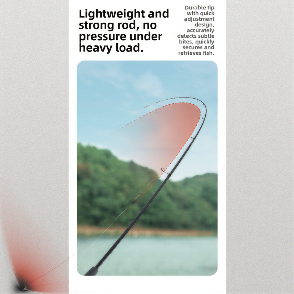 Carbon Fiber Lure Rod Optimized for Large Fish and Variable Water Conditions