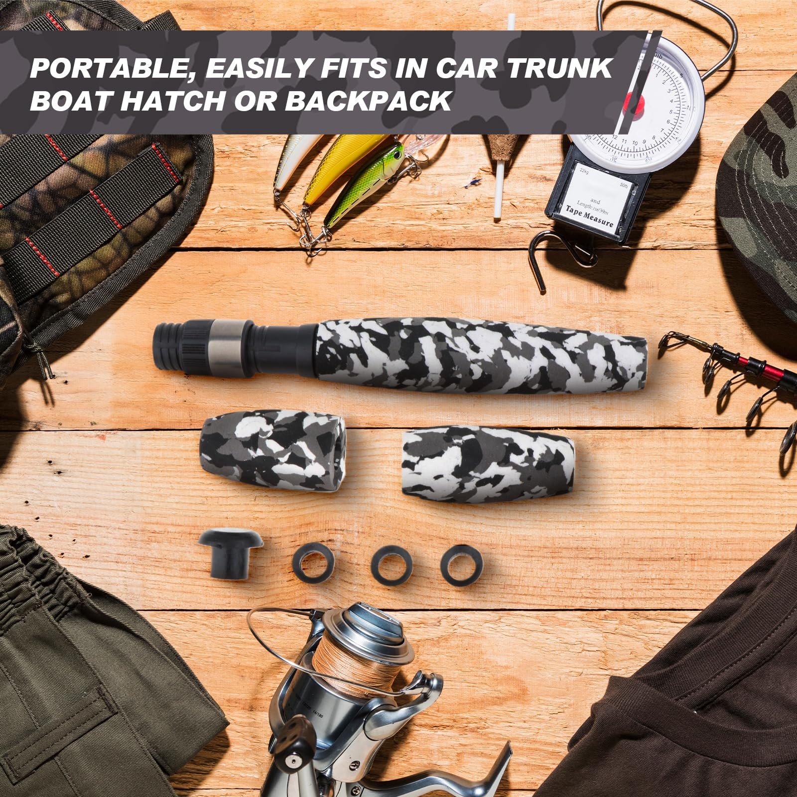 Fishing Rod Handle EVA Foam Split Pole Grips Replacement Parts