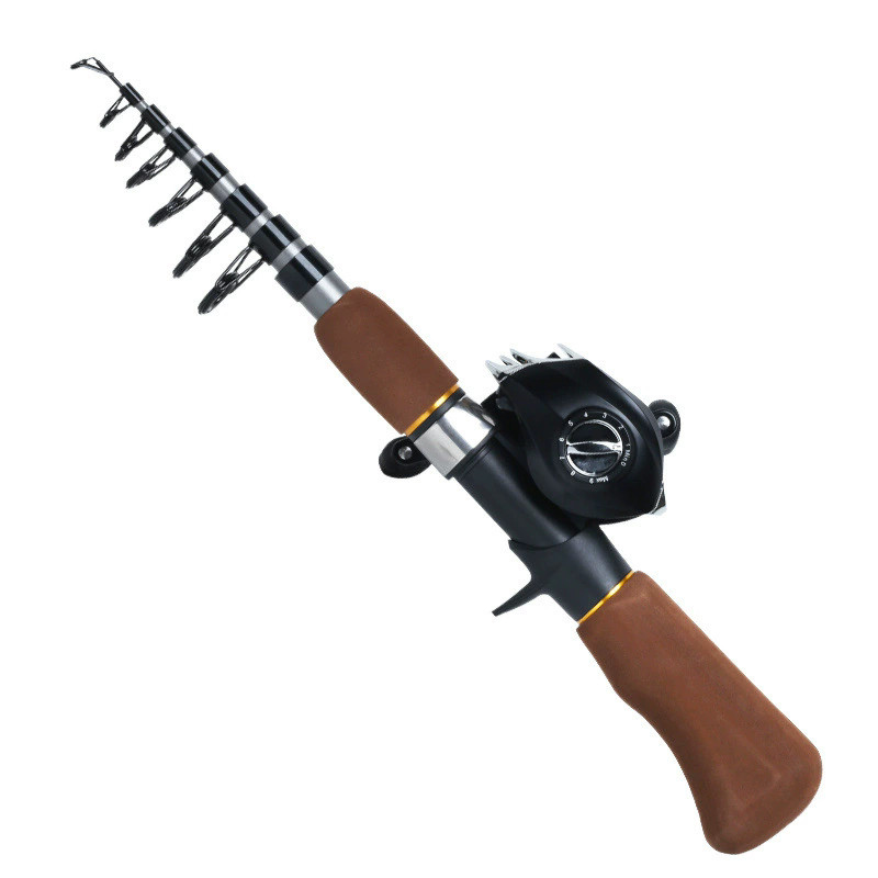 Mini portable ultra-short extension and short section bridgehead ice fishing rod