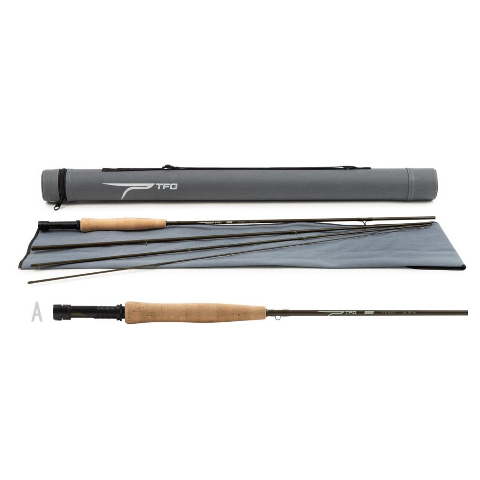 TFO Stealth 10ft 2wt 4-Piece Fly Rod with Case (TF-02-10-4-ST)
