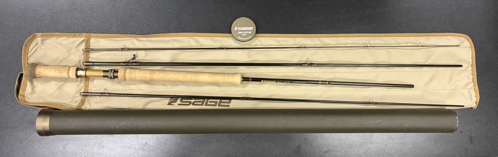 Sage Trout Spey HD 3103-4 Rod – 10’3″ 3wt, 4pc Trout Spey reel/extra spool.