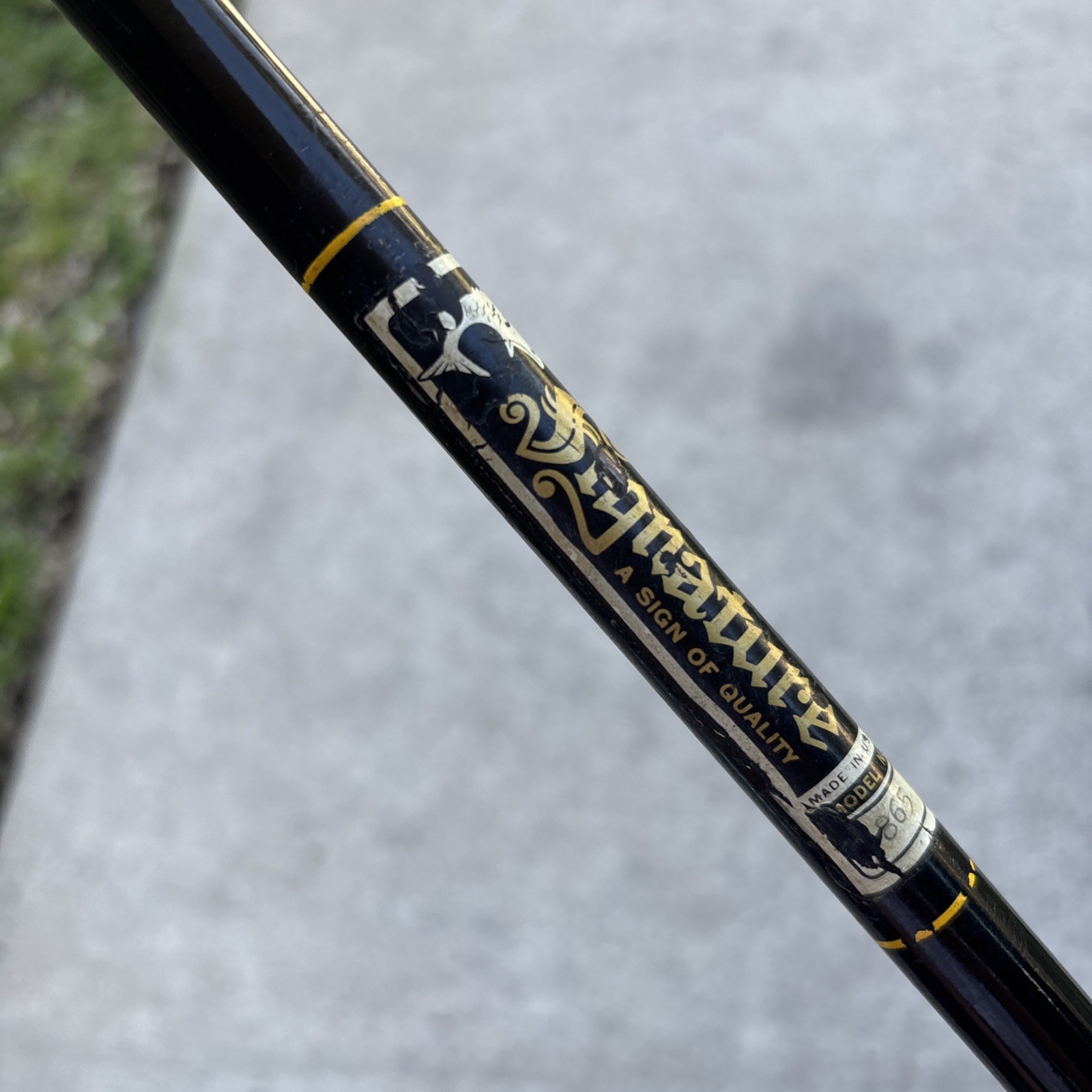 VTG LANGLEY SIGNATURE Sign Of Quality Glass 1-Piece Spinning Fish Rod 865 6’6”