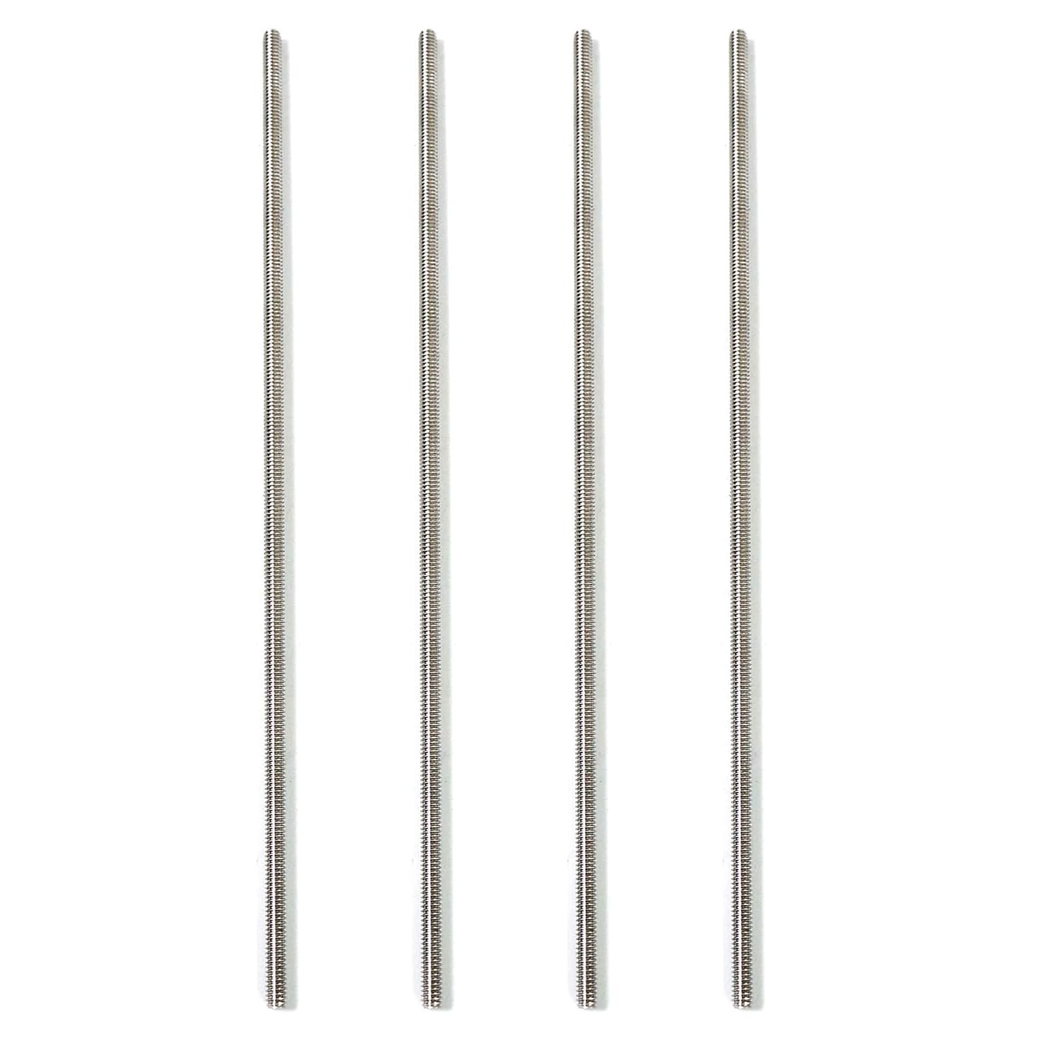 Versatile 304 Stainless Steel Fully Threaded Rod, 5/16″-18, 12″ Length – 4 Count