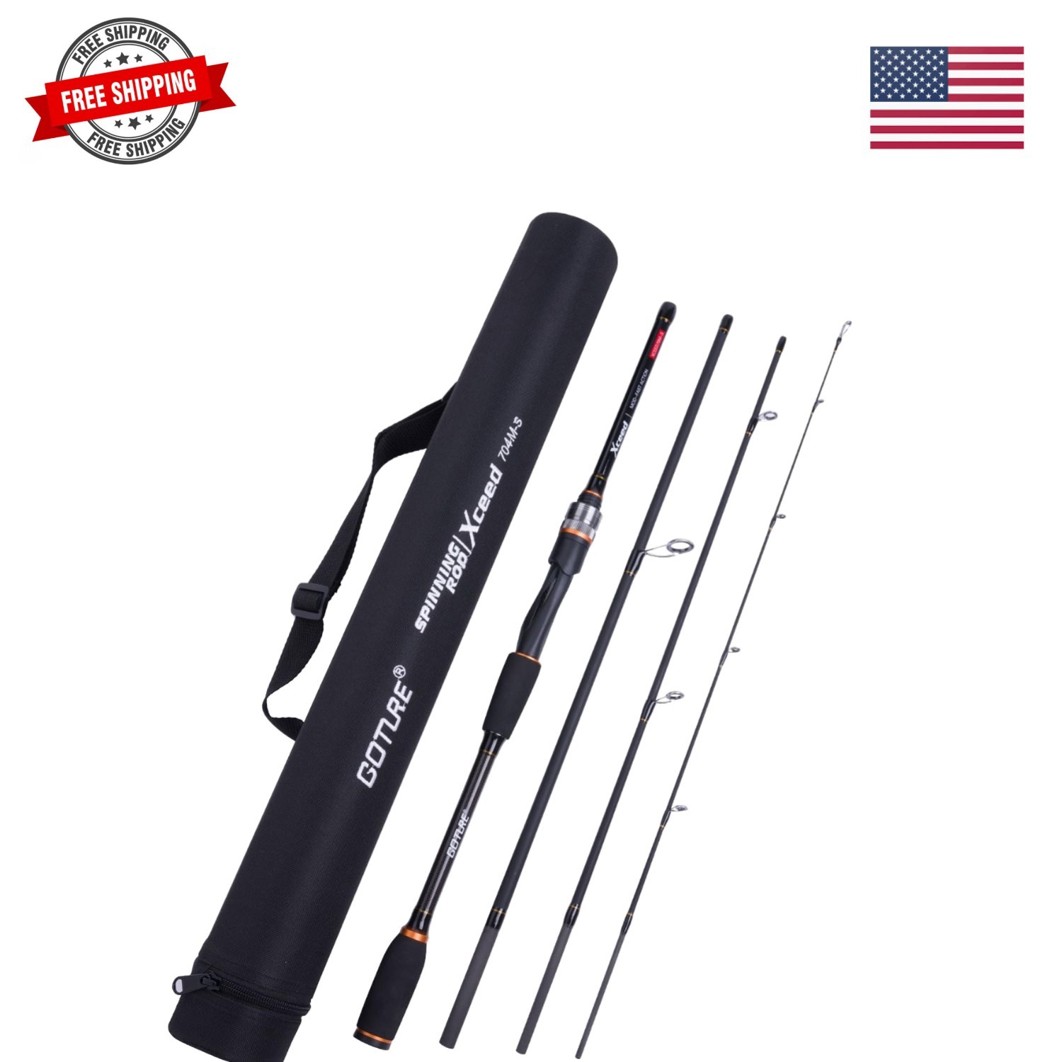 4-Piece Travel Carbon Fishing Rod M/MH Action 6.6-12ft Multi-Colors | multi-s…