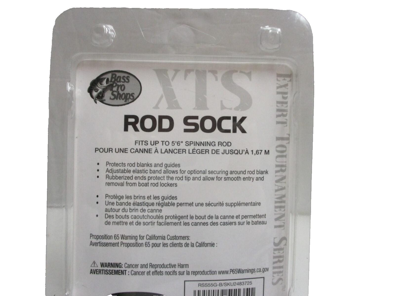 Bass Pro Shop XTS Rod Sock Expert Tournament Series Grey 5′-6″