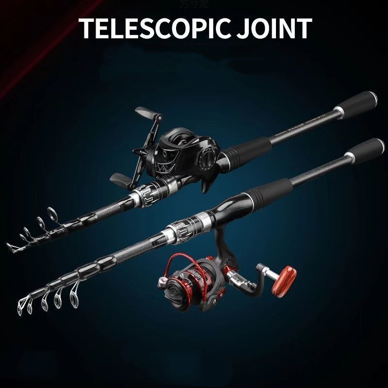Telescopic Fishing Rod Carbon Fiber Spinning Casting Rod High Sensitivity Rod