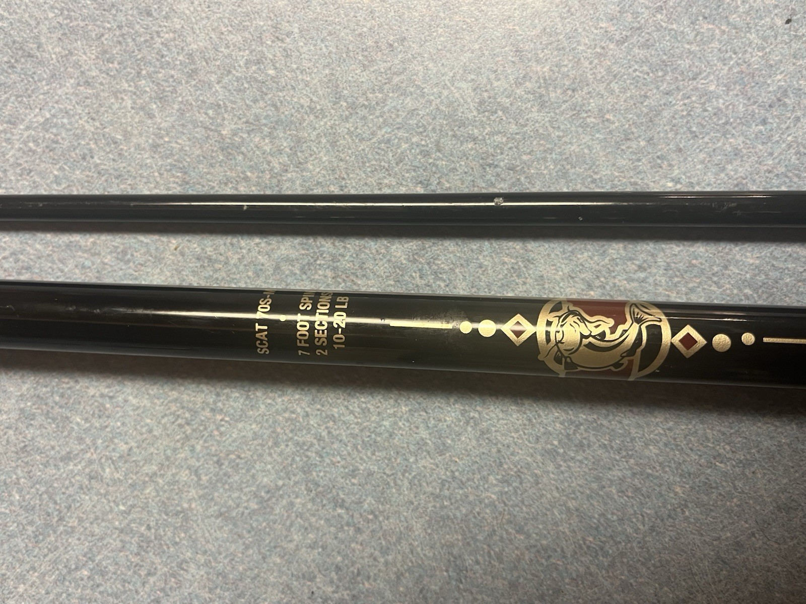BnM SilverCat Fishing 7’ Scat 70S-M Spinning Catfish Rod Medium Action 2 Piece