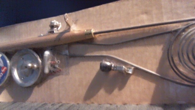 VINTAGE LAKCO COMPLETE ICE FISHING KIT – ROD JIG BELL HOLDER LINE BOBBER – #2