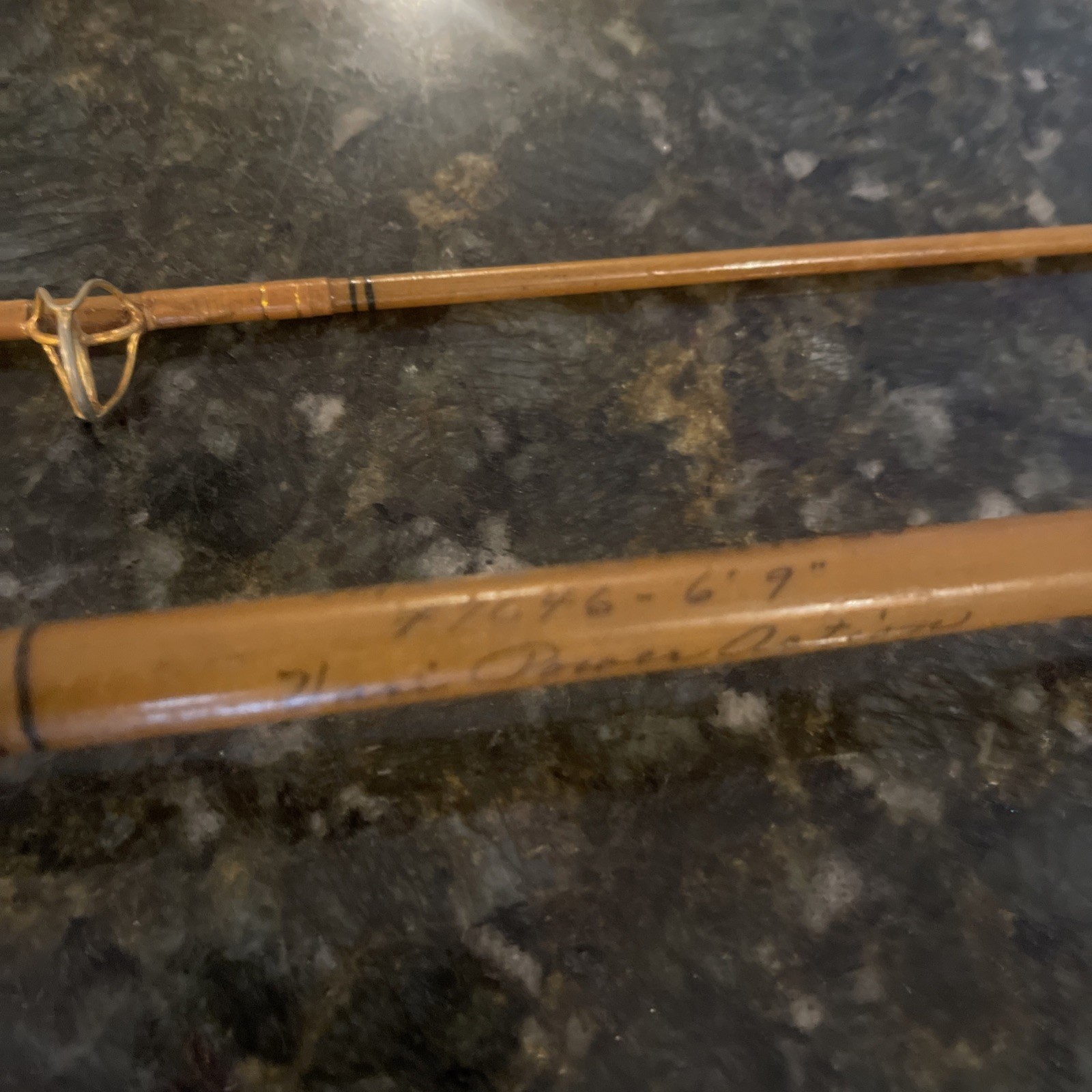 Heddon Golden MARK 50 Pro Weight Spinning Rod 6’ 9” 7646 Vtg Gorgeous 2 Pc Coll