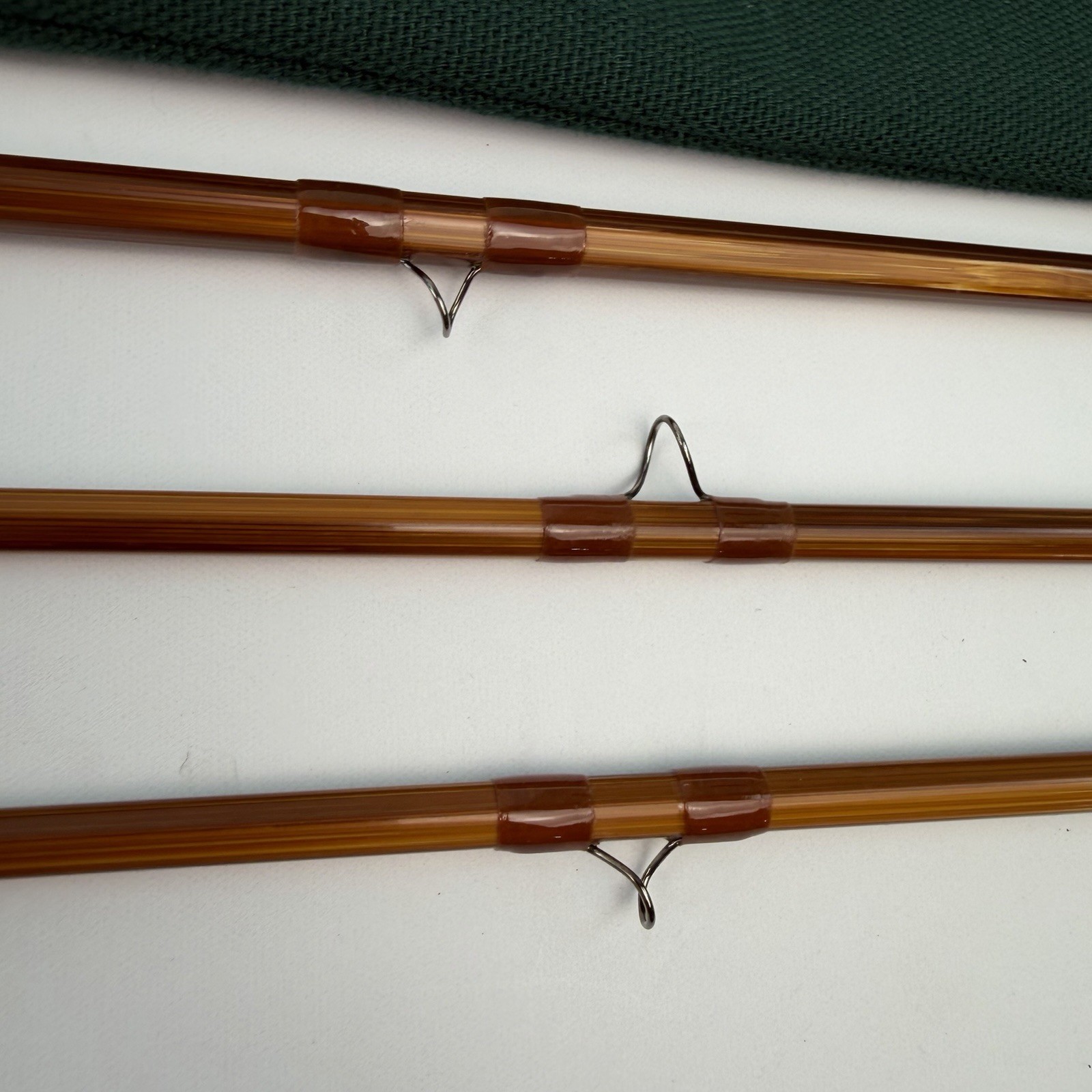 Vtg CW Jenkins & Son Signature Split Bamboo Fly Rod 7’6″ 4/5wt Tube Sock Ex Tip