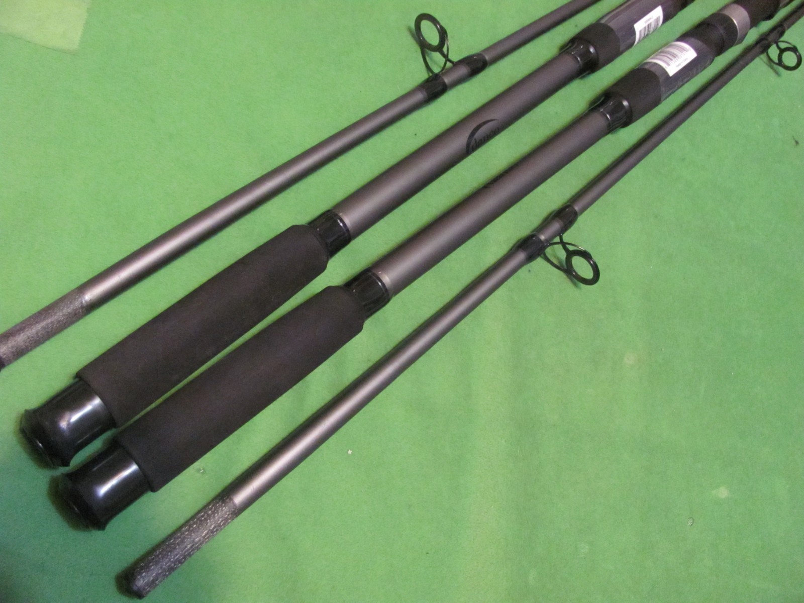 Lot of 2 Danco Max Kat 9′ 0″ Medium Heavy Action Spinning 2-Piece Surf Rods.