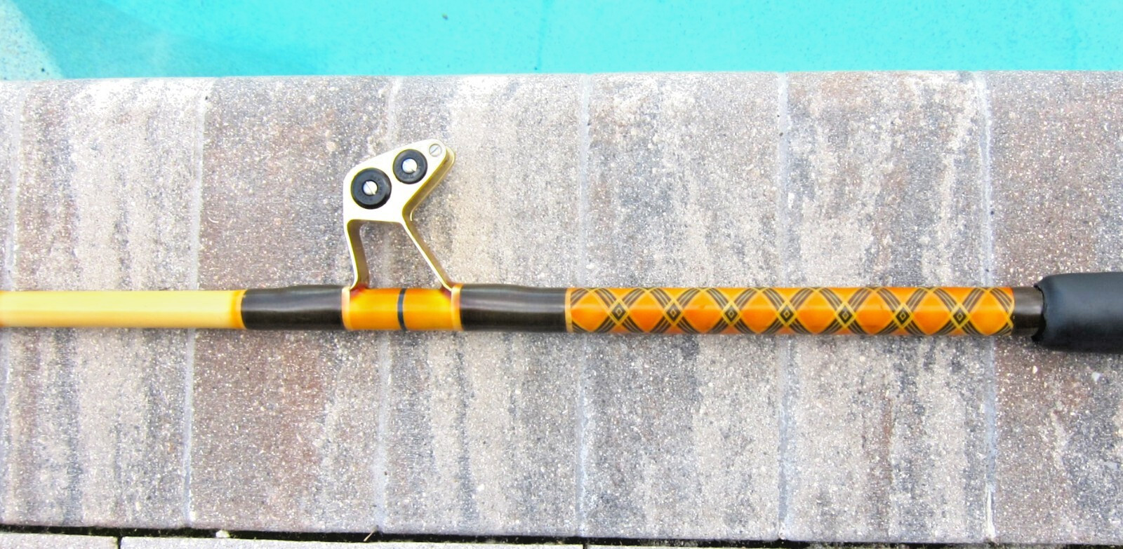 Vintage Custom Big-Game Trolling Rod:TYCOON FIN-NOR Roller Guide:7’5″;200-500lb2
