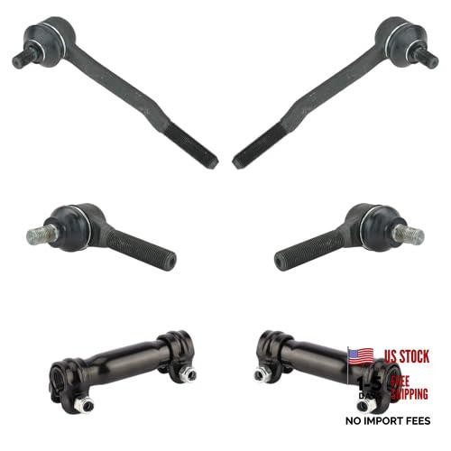 Front Inner and Outer Tie Rod Set 6 Piece Compatible with 1986-1995 PSA65880