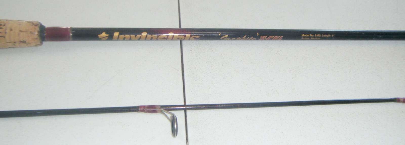 Invincible Graphite X-Cel 2-Piece 6 ft. Med. Action Spinning Rod