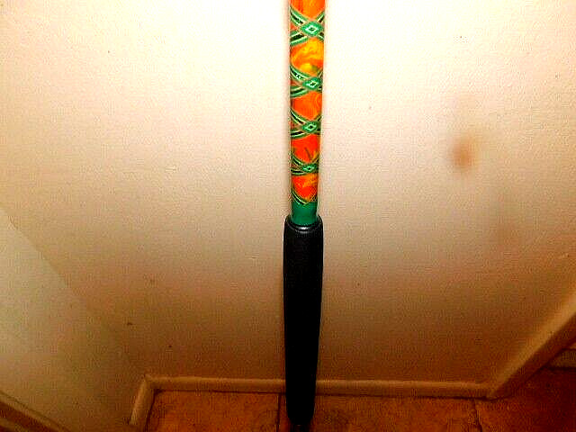 CUSTOM SPINNING ROD 7 FT40-80 LB TROPICAL ORANGE,GREEN YELLOW MARBLE NEW