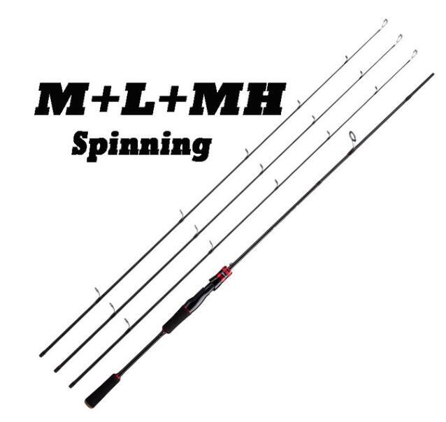 Fishing Rod 1.68M 1.8M Carbon Spinning/Casting Rod Trout Lure Travel Pole M/L/MH