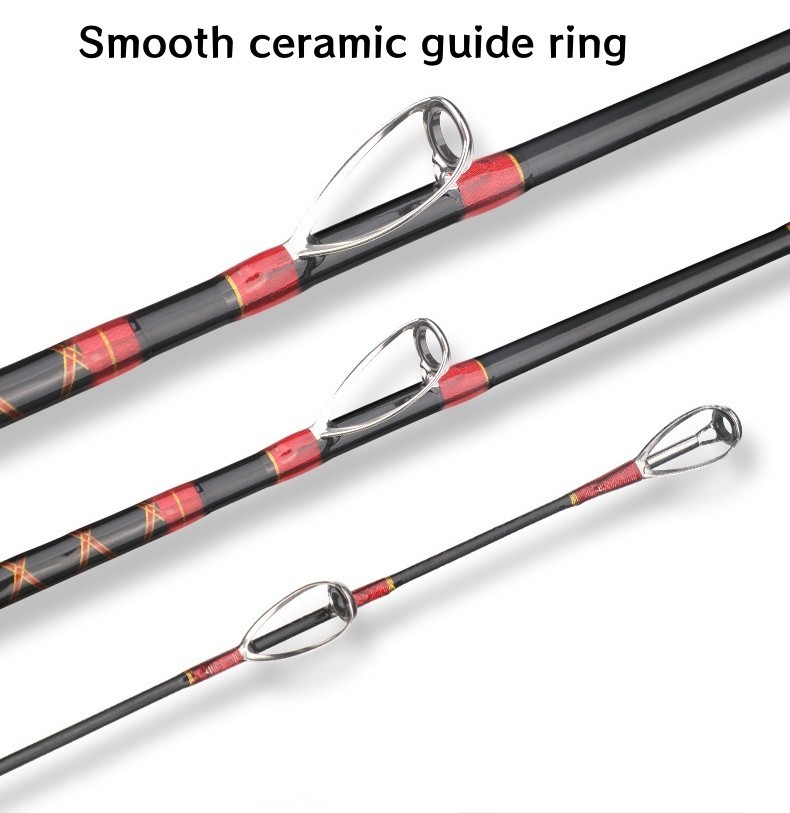 Fishing Rod 2 Section Slow Jigging Rod Spinning Casting Rod Lure 50-150g Carbon