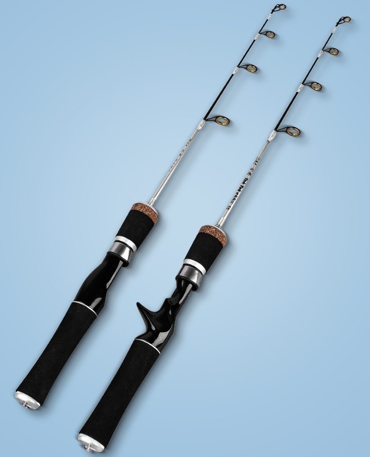 Ice Fishing Rod Carbon Fiber Fast Action Casting Spinning Travel Rod Carp 55cm