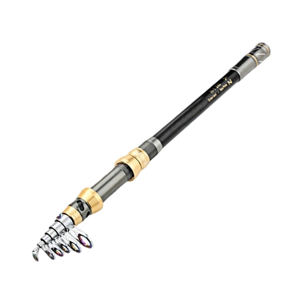 Telescopic Fishing Rod Ergonomic Grip Handle Enlarged Guide Ring Design