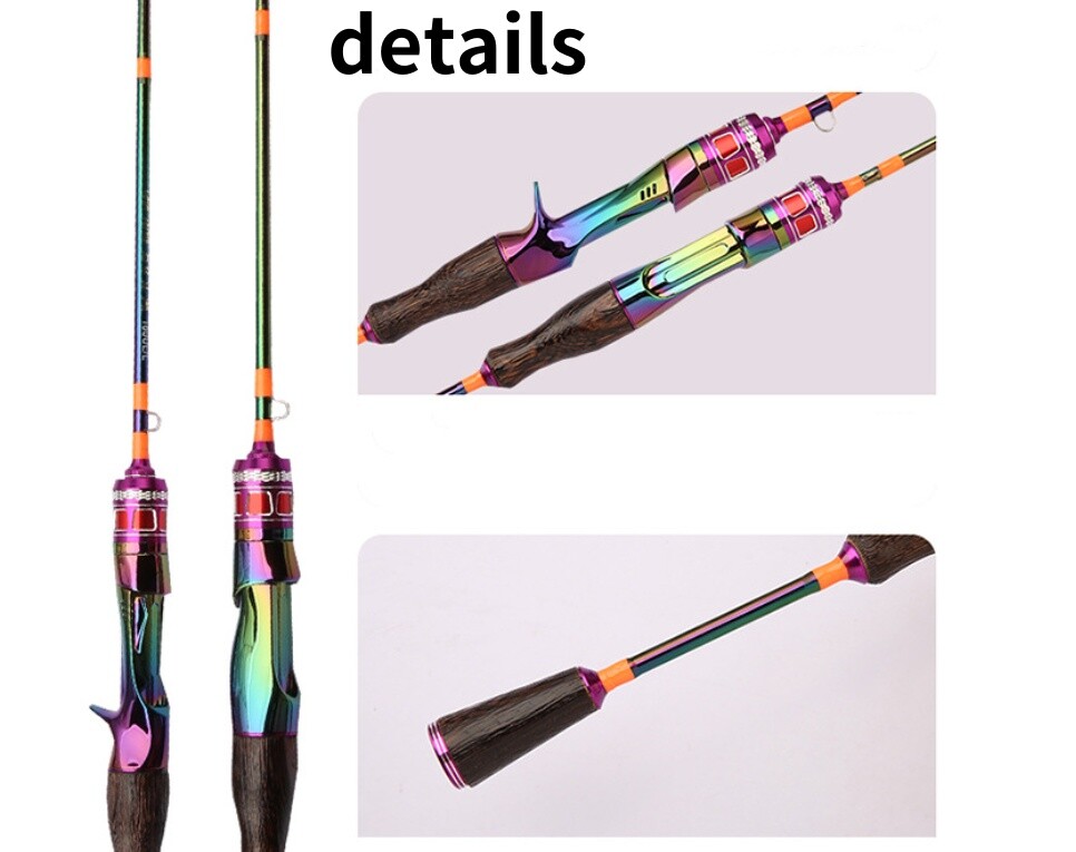 Carbon Lure Fishing Rods Carbon Fiber Spinning/Casting Fishing Poles 1.68M/1.8M