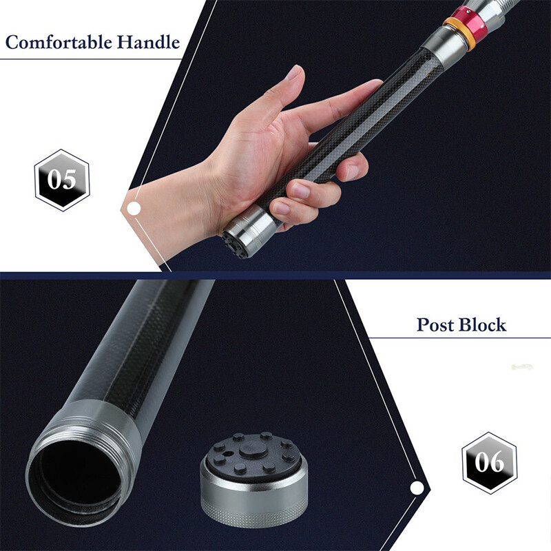 Carbon Fiber Travel Spinning Telescopic Fishing Rod Portable Retractable Fishing