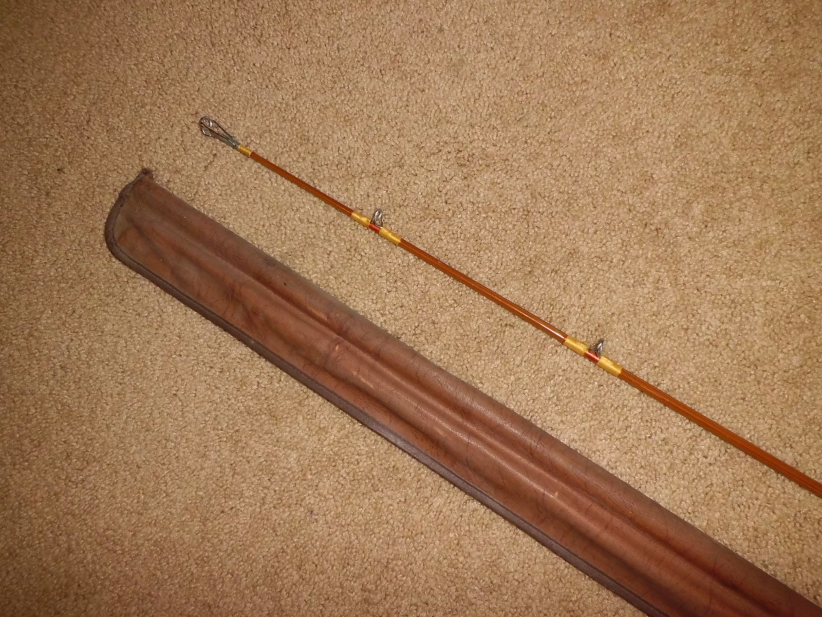 Vintage HEDDON Pal #2546 “Official 6/9 Rod” Steel Bamboo Finish Rod made in USA