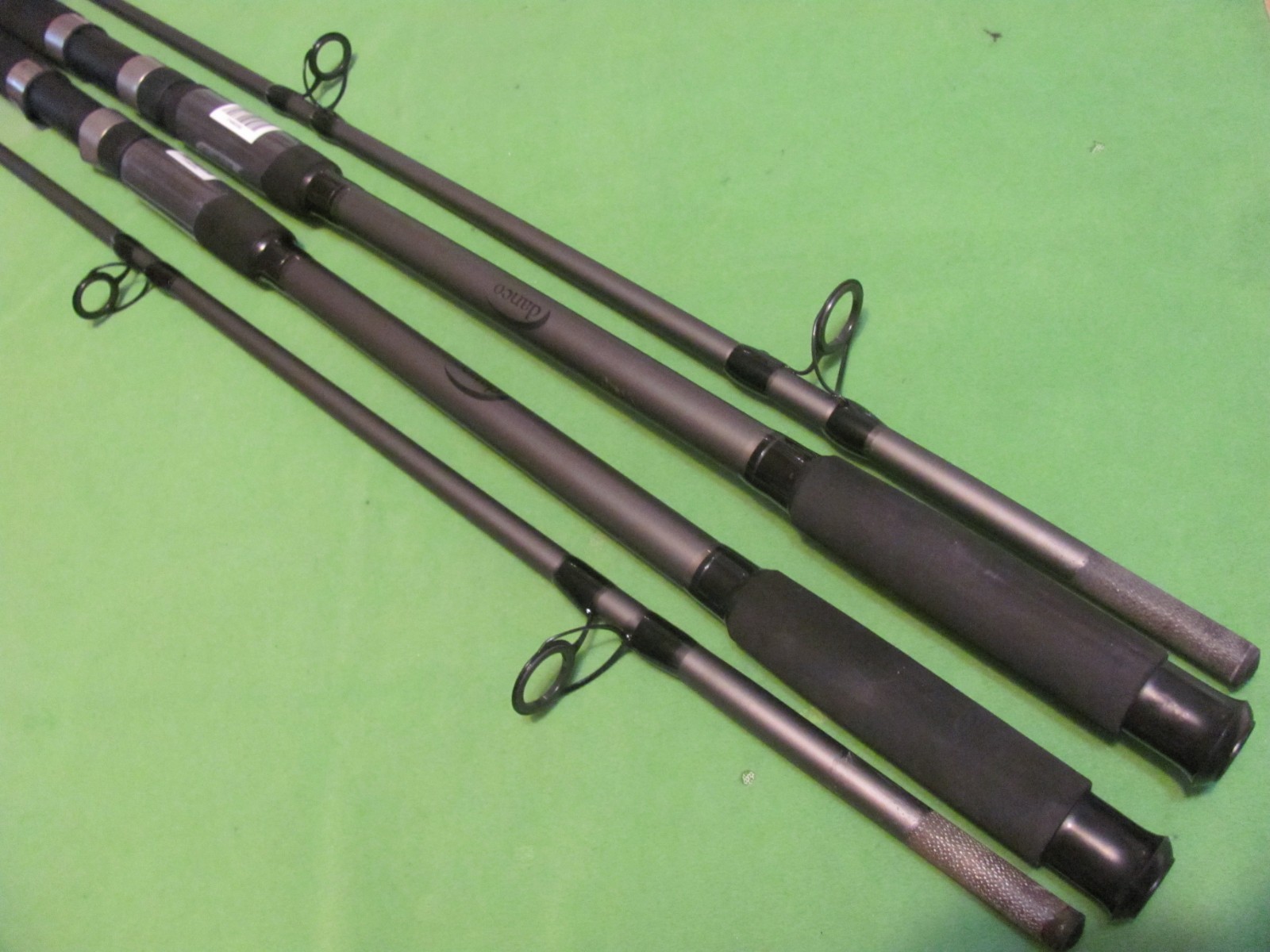 Lot of 2 Danco Max Kat 10′ 0″ Medium Heavy Action Spinning 2-Piece Surf Rods.
