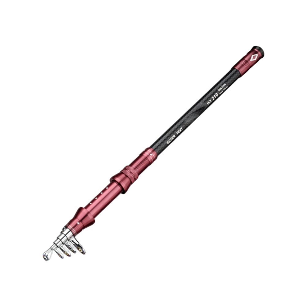 Telescopic Fishing Rod Ergonomic Grip Handle Enlarged Guide Ring Design