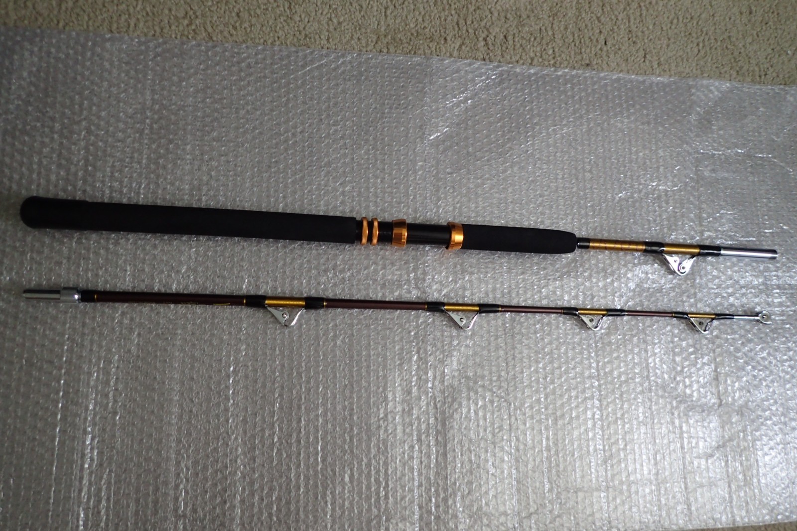 Heavy-Duty Trolling Saltwater Fishing Rod 5.9ft/180cm 50-120lbs Double Pulley S