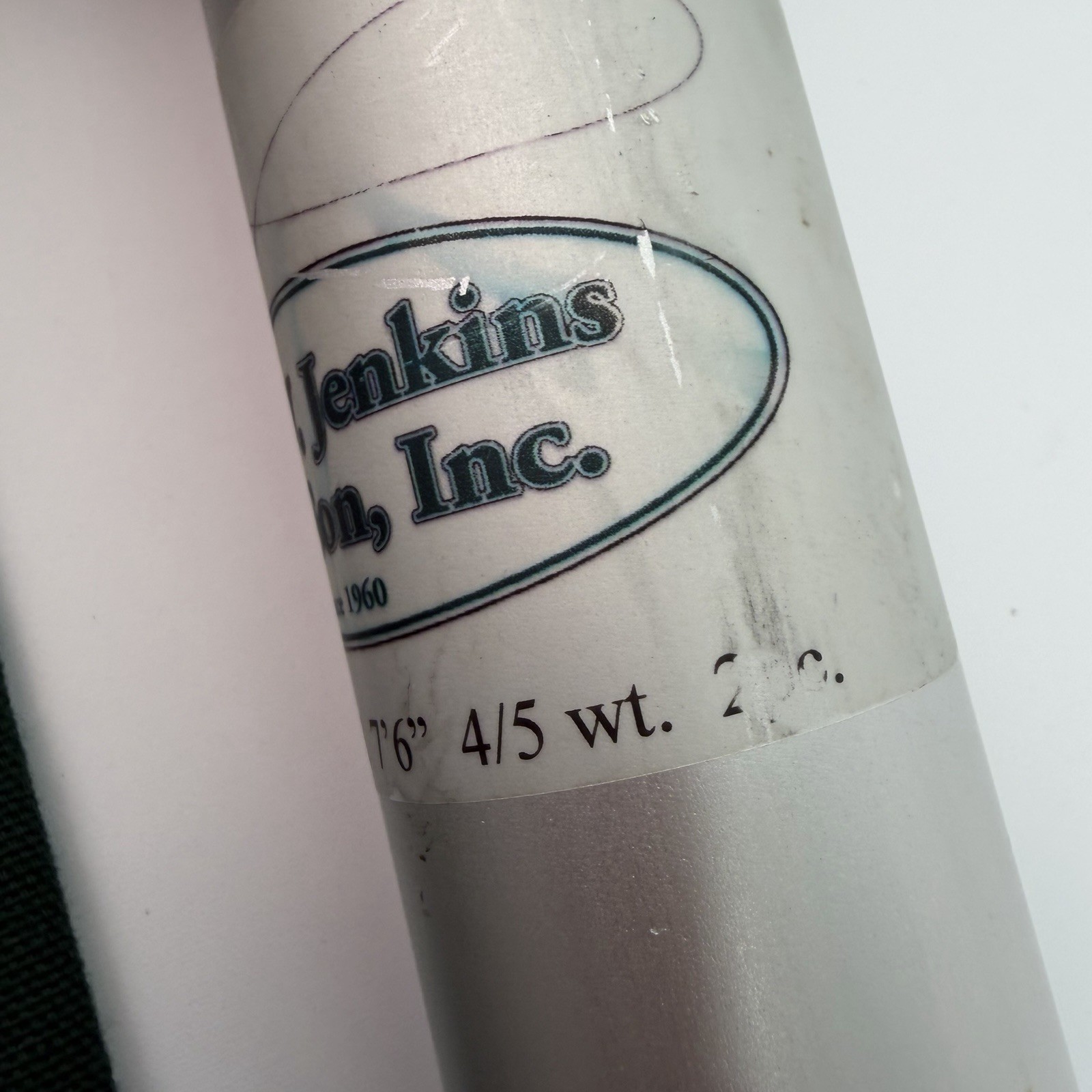 Vtg CW Jenkins & Son Signature Split Bamboo Fly Rod 7’6″ 4/5wt Tube Sock Ex Tip