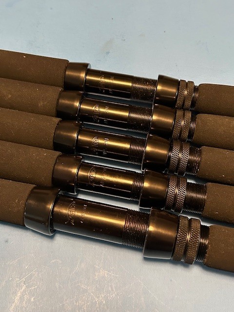 MATCHING SET OF 5 RARE CUSTOM BUILT CALSTAR FISHING RODS BY YO’S CUSTOM RODS