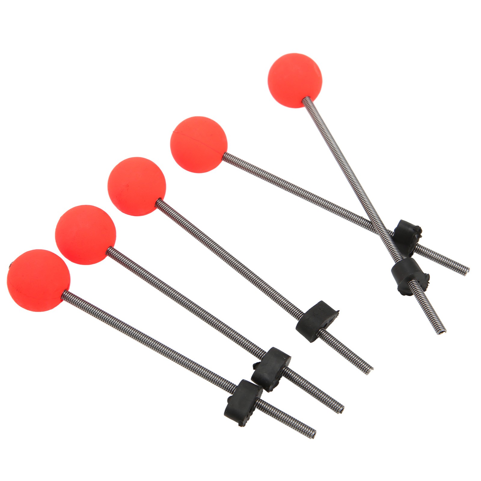 5PCS Mini Winter Ice Fishing Rod Top Tip Portable Outdoor Fishing Rod Red Ball