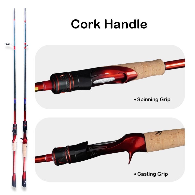 PURELURE MARRONE Universal Spinning Casting Rod Lure Fishing Chameleon Painting