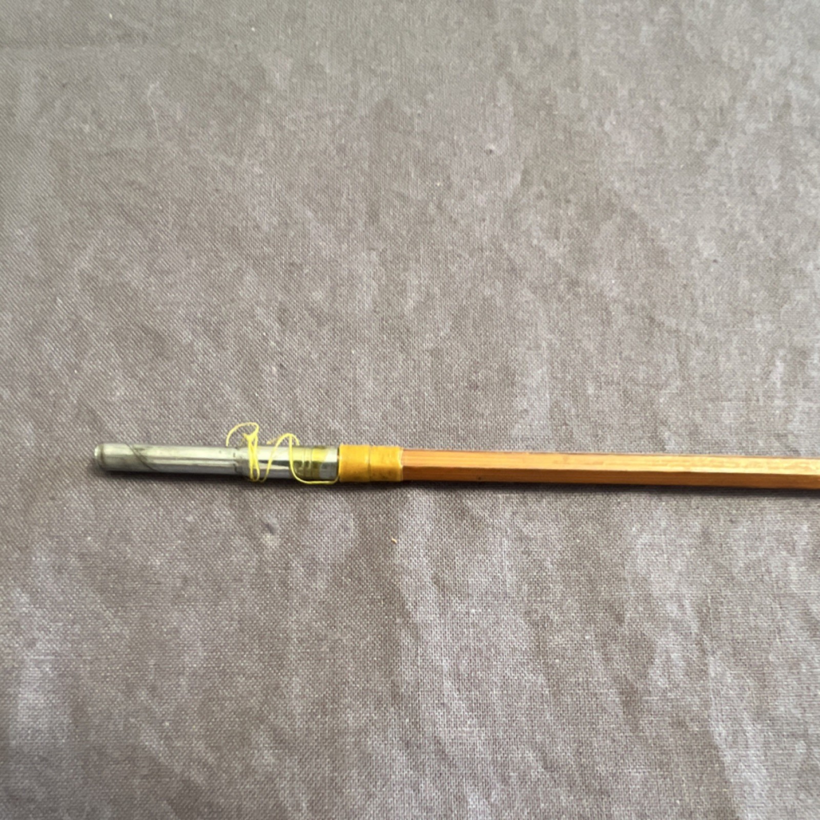 Bamboo Fly Fishing Rod 8ft 6in 4pc 6wt Cork Handle Cloth Bag Vintage