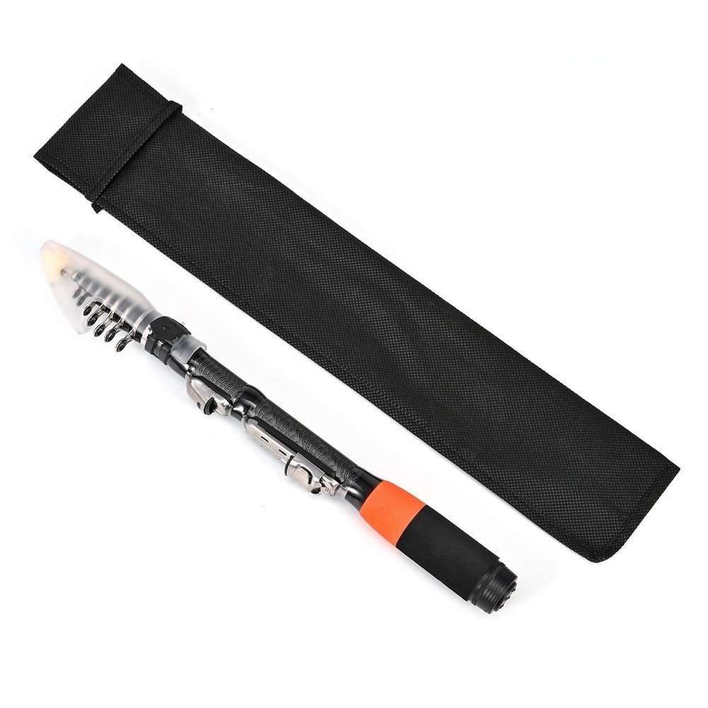 Rock Fishing Rod 1.8m Fiberglass Telescopic with EVA Handle for Shore Use